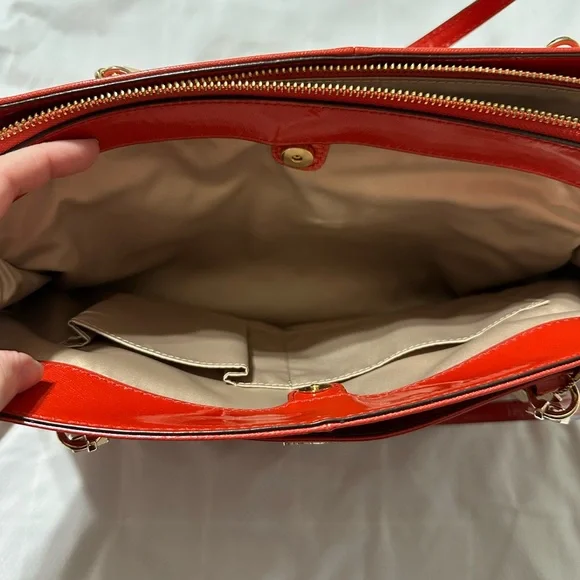 Coach Red Patent Leather Shoulder Bag - Picture 9 of 12